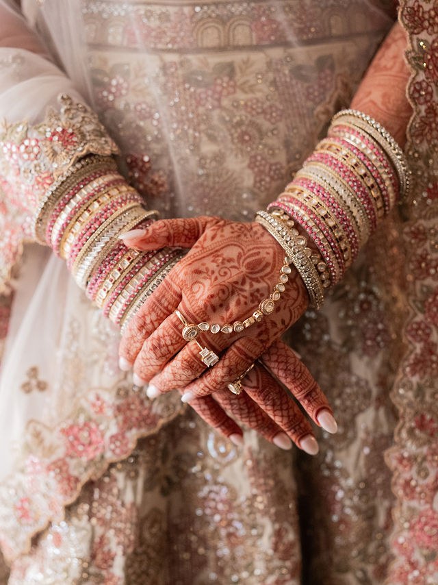 Anika’s henna and bangles on her wedding day