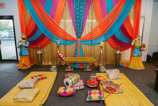 Colourful drapery at Yugraj’s Jaggo celebration