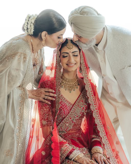 Gureet with family in the Instagram wedding portrait