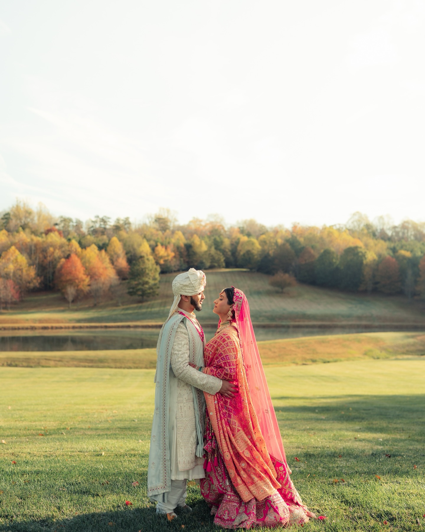 Monali and Sunny share a first look in the autumn landscape