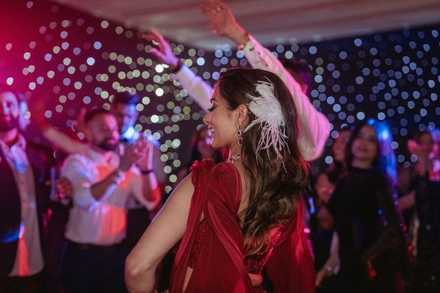 Grace dancing under the evening lights