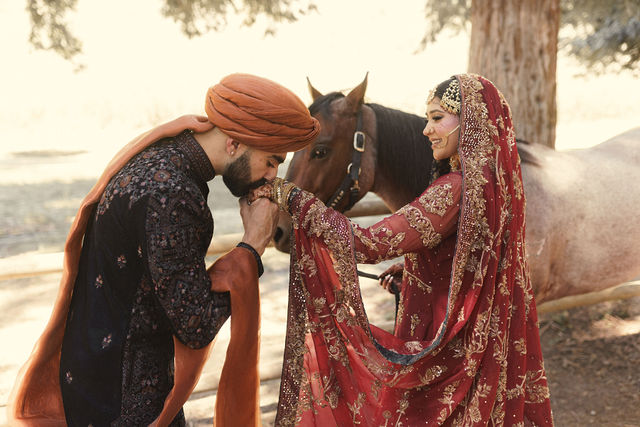 Naba and Ali in a wedding portrait