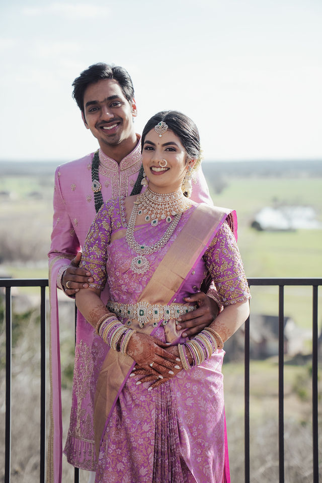 Rachana and Anoop together at their Texas wedding