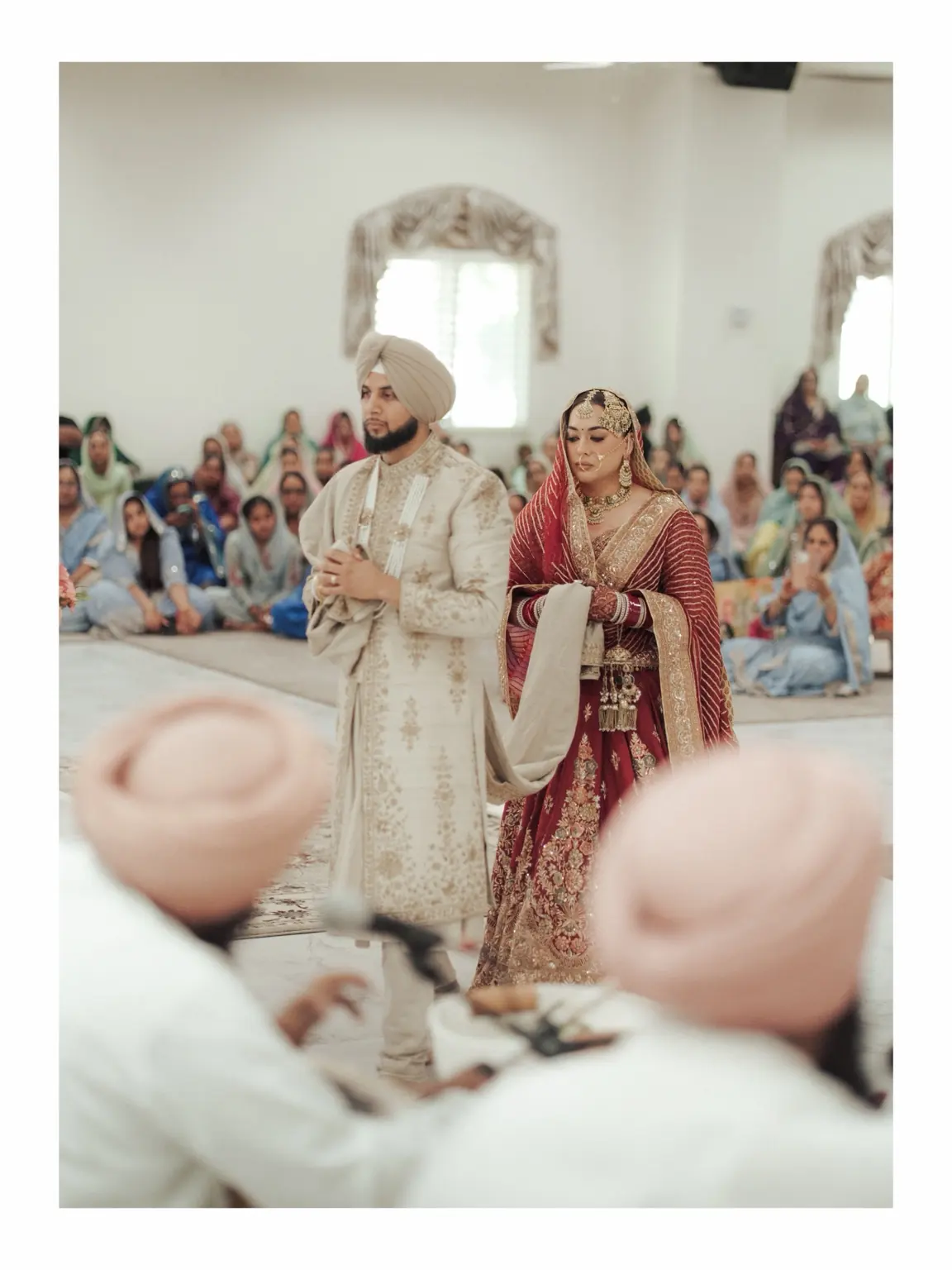 Ramandeep and Jaskaran during their Anand Karaj in Selma