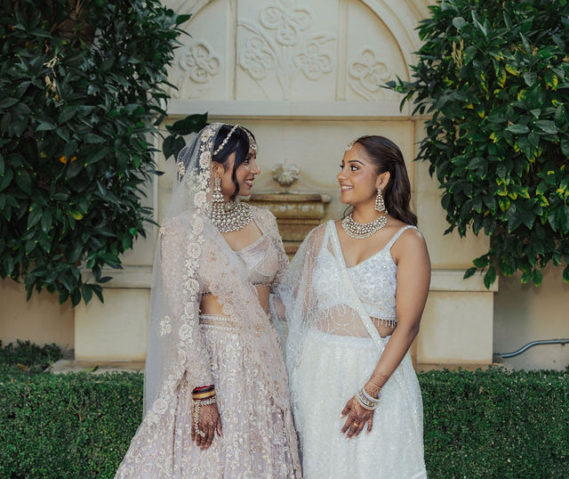 Zohal sharing a portrait with a loved one on her wedding day